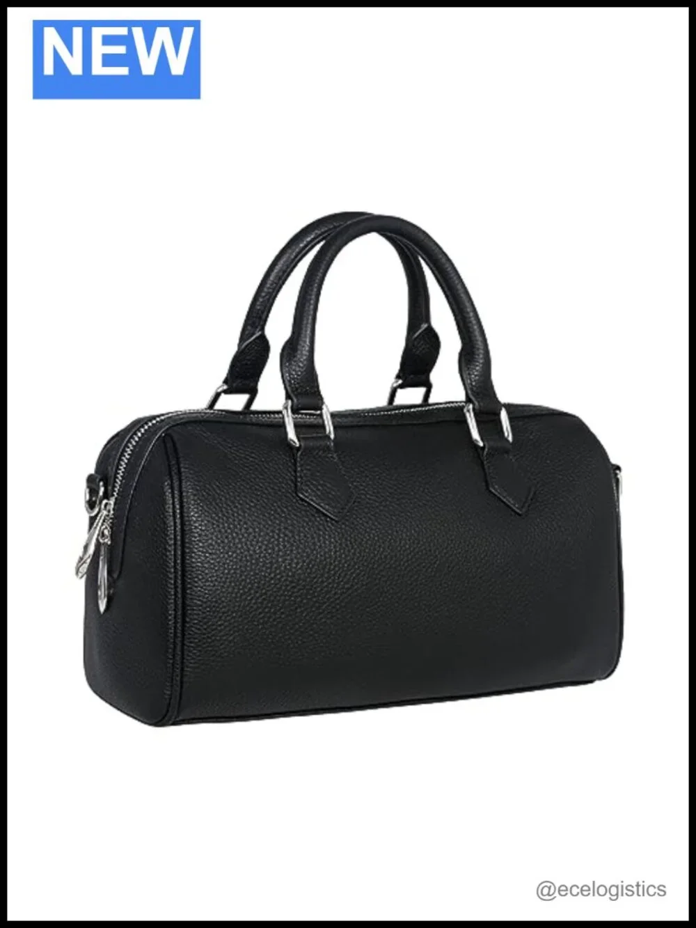 Genuine Leather Crossbody Satchel Handbag with Removable Strap